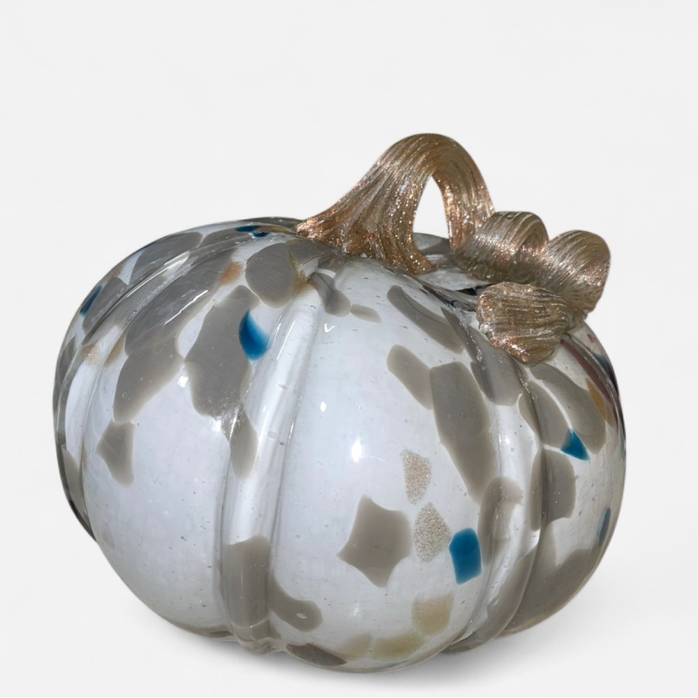 RACHEL ZOE HAND BLOWN GLASS PUMPKIN
